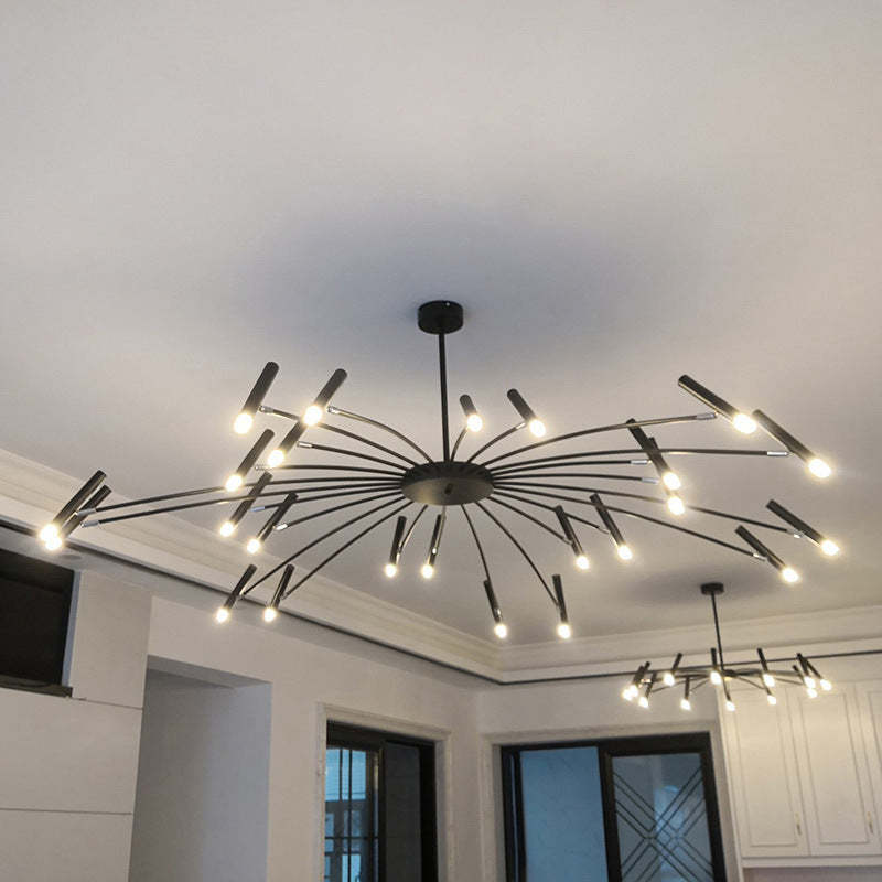 Scandinavian Radioactive Iron Aluminum Chandelier