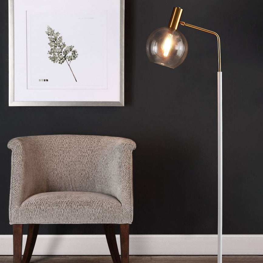 Nordic Glass Dome Marble Base Floor Lamp