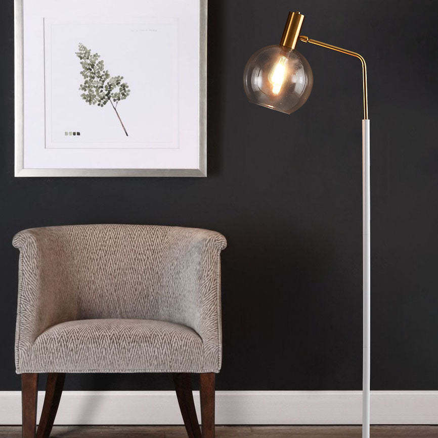Nordic Glass Dome Marble Base Floor Lamp
