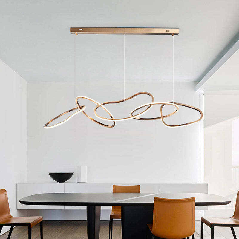 Nordic Stainless Steel Toroidal LED Chandelier