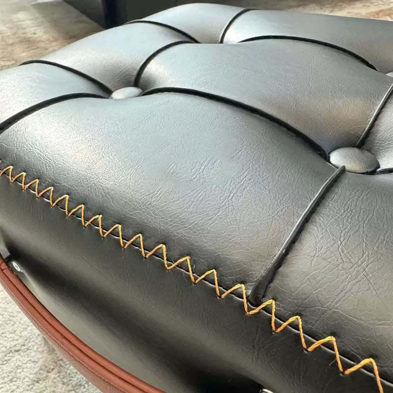 Modern Leather Upholstered Portable Footstool