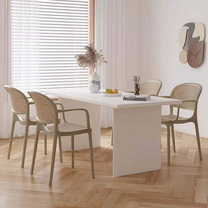 Nordic Rattan Plastic Dining Armchair