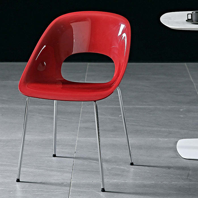 Hollow Back Metal Dining Chair