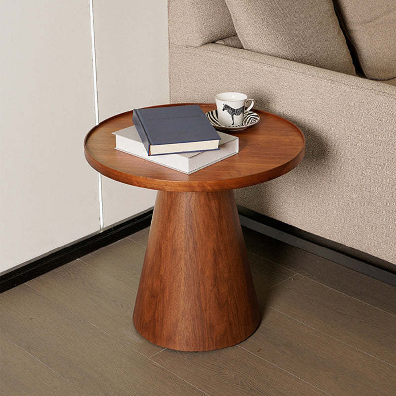 Minimalist Round Wood Coffee Table