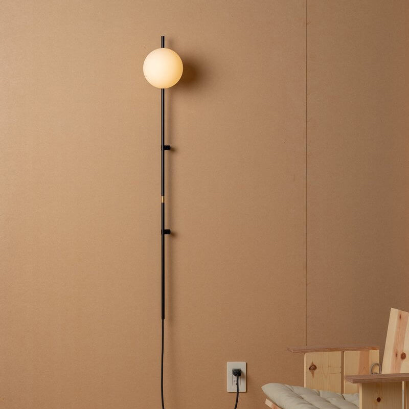 Minimalist Long Pole Glass Globe Sconce