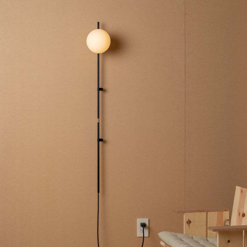 Minimalist Long Pole Glass Globe Sconce