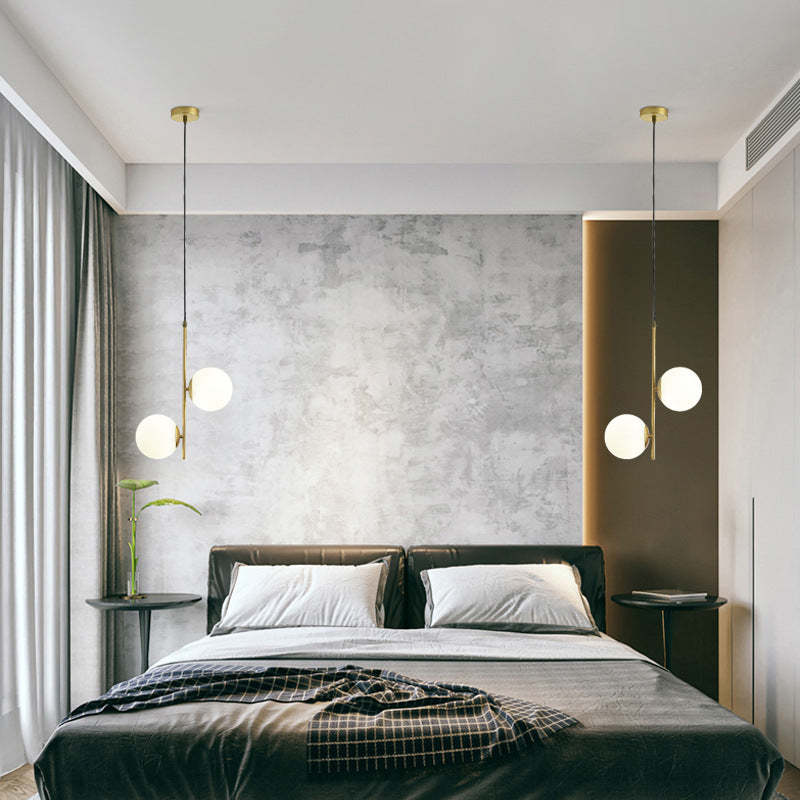 Nordic Minimalist Glass Ball Branch Chandelier