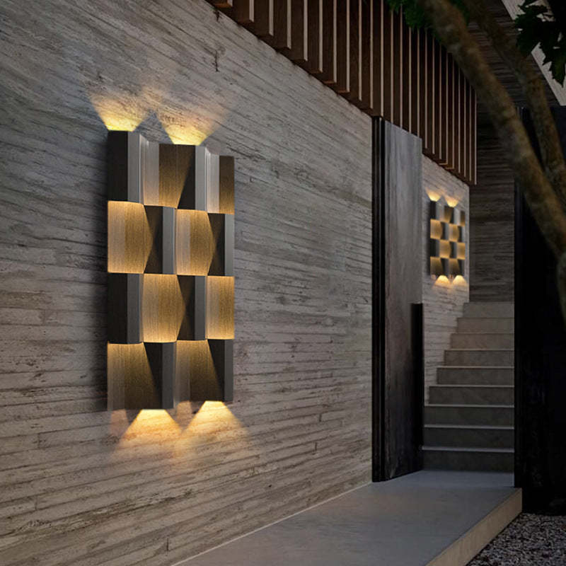 Retro Aluminum Rectangular LED Wall Sconce