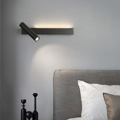 Modern Luxury Rectangle Copper LED Sconce — Small - Left / Black - 110V-120V For US/CA / Warm Light (3000K)
