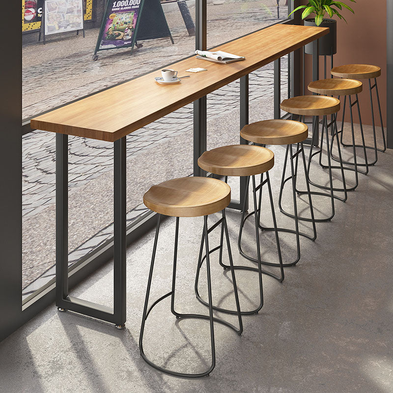 Nordic Tsuga Iron Backless Bar Stool