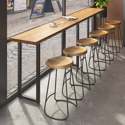 Nordic Tsuga Iron Backless Bar Stool