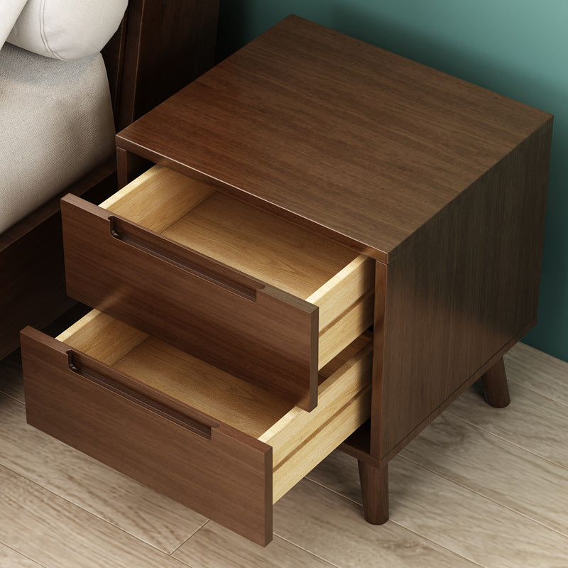 Nordic Wood 1/2-Drawer Nightstand — 1 / White