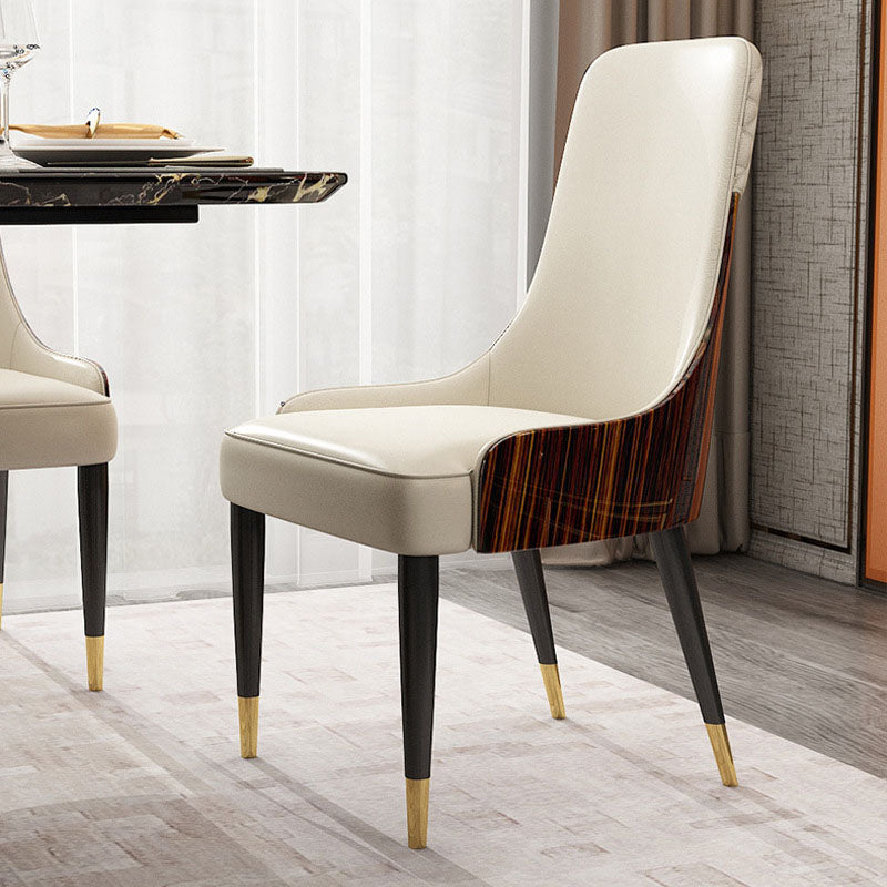 Lighom nordic wood dining chairs & benches in leather steel wood