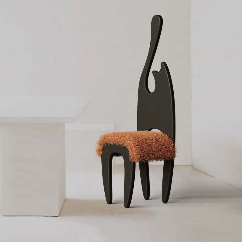 Cat Wood Fabric Chair