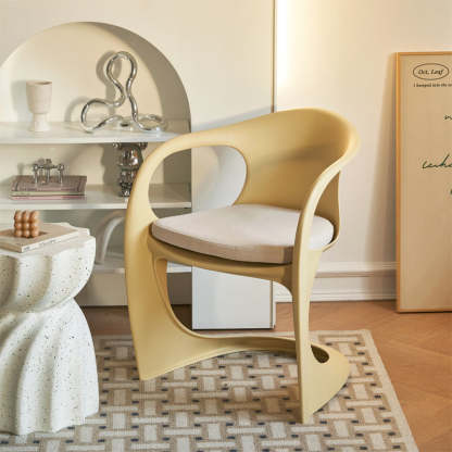Scandinavian Curved Plastic Armchair