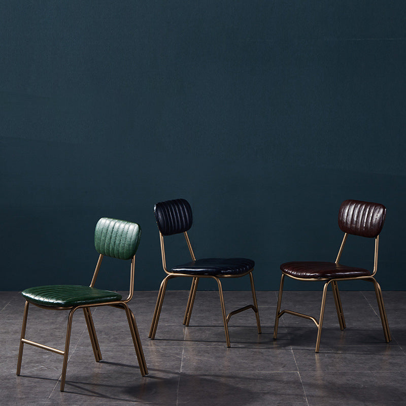 PU Leather Upholstered Metal Dining Chair