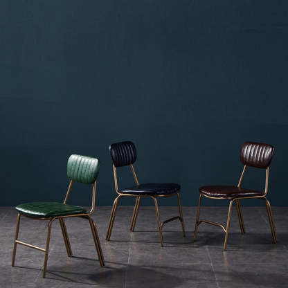 PU Leather Upholstered Metal Dining Chair
