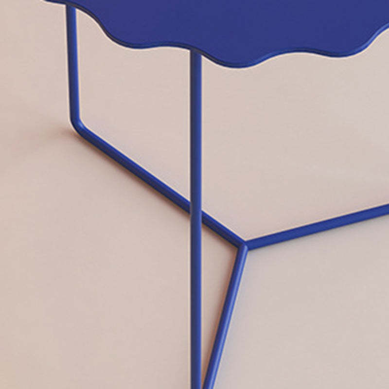 Contemporary Square Wave Iron Coffee Table