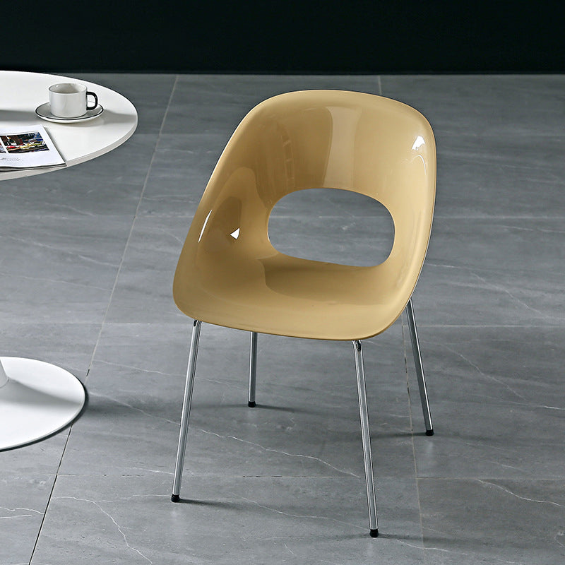 Hollow Back Metal Dining Chair