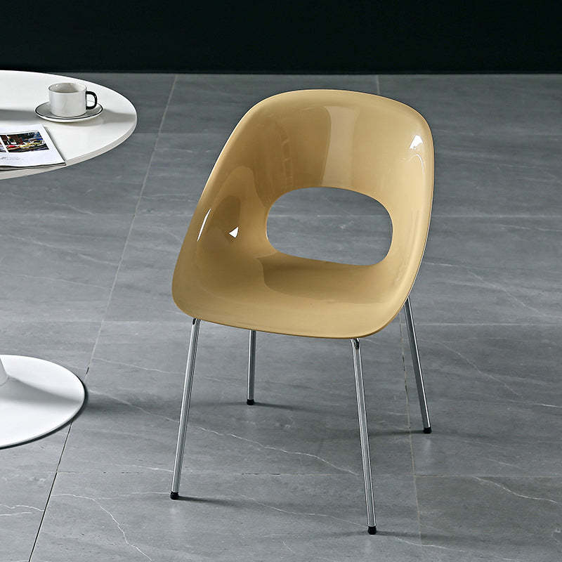 Hollow Back Metal Dining Chair