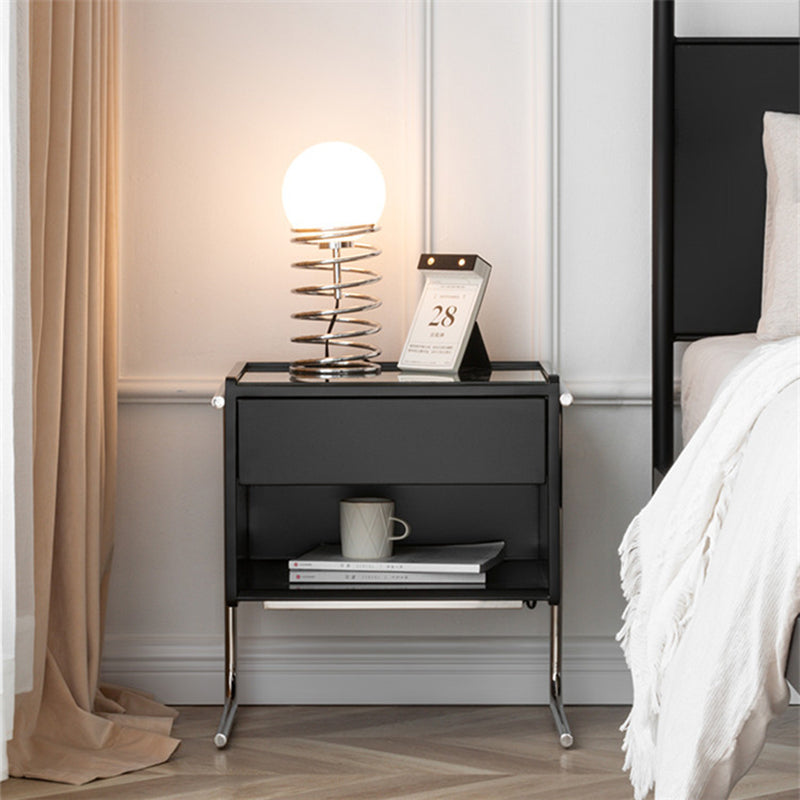 Scandinavian Solid Wood Nightstand 1-Drawer