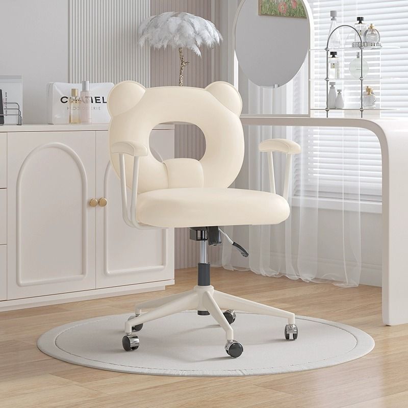 Nordic Leather Steel Iron Bear Desk Chair