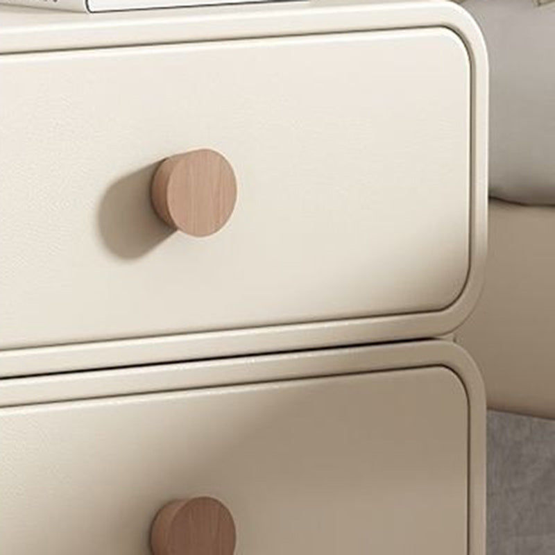 Scandinavian Solid Wood Square Nightstand 2-Drawer