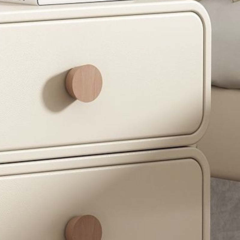 Scandinavian Solid Wood Square Nightstand 2-Drawer
