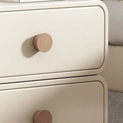 Scandinavian Solid Wood Square Nightstand 2-Drawer