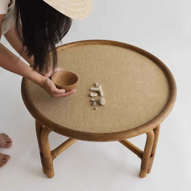 Nordic Round Rattan Coffee Table