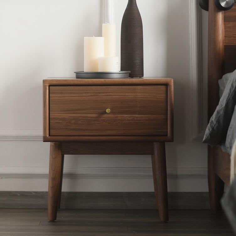 French Rectangular Wood 1-Drawer End Table