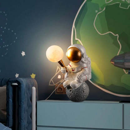 Contemporary Cartoon Astronaut Resin Sconce