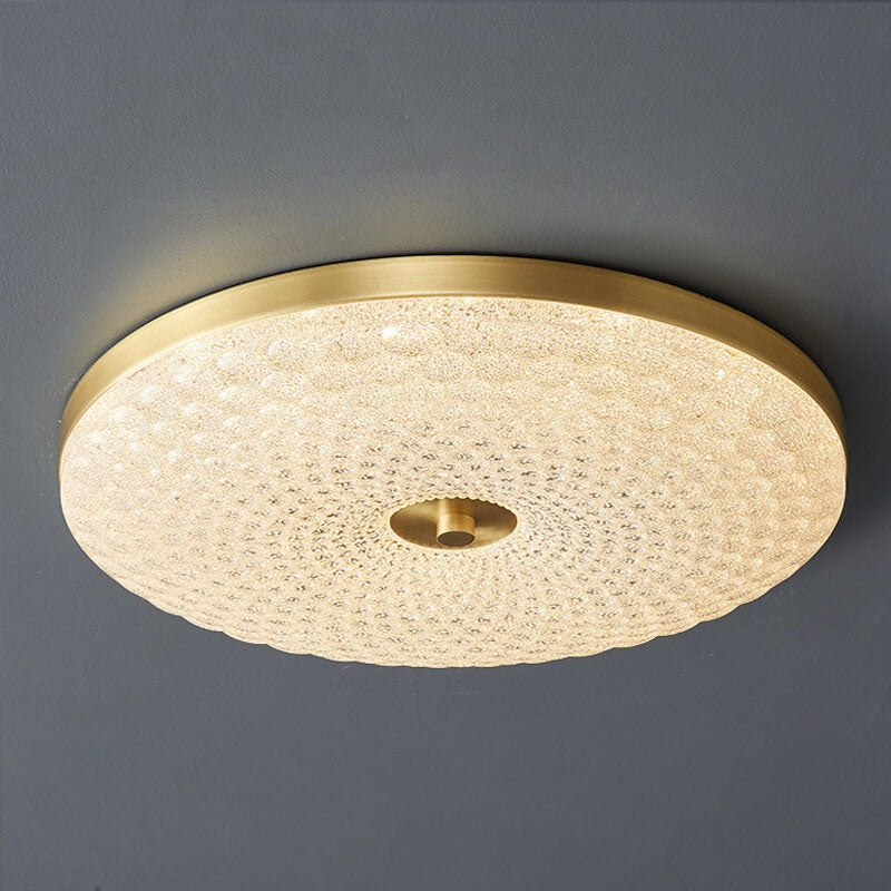 Round acrylic flush mount lighting for bedroom — Small (12"H / Warm White (3000K) / 220V-240V (UK/AU)