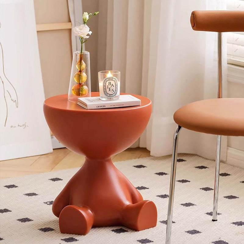 Scandinavian Cartoon Bear Base End Table