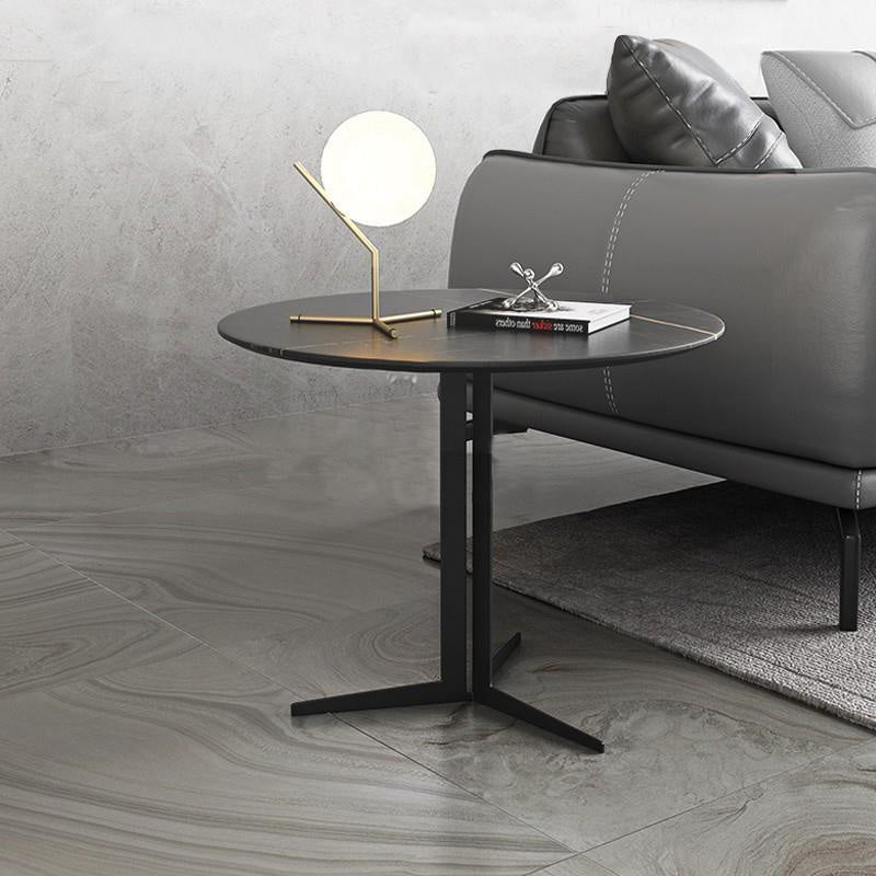 Modern Luxury Rock Slab Steel Coffee Table - D175