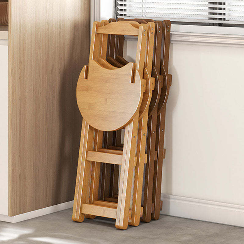 Contemporary Bamboo X-Leg Foldable Bar Stool