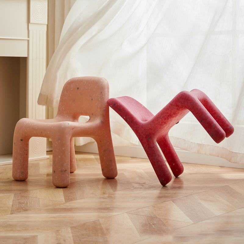 Contemporary Plastic Children's Chair — Green