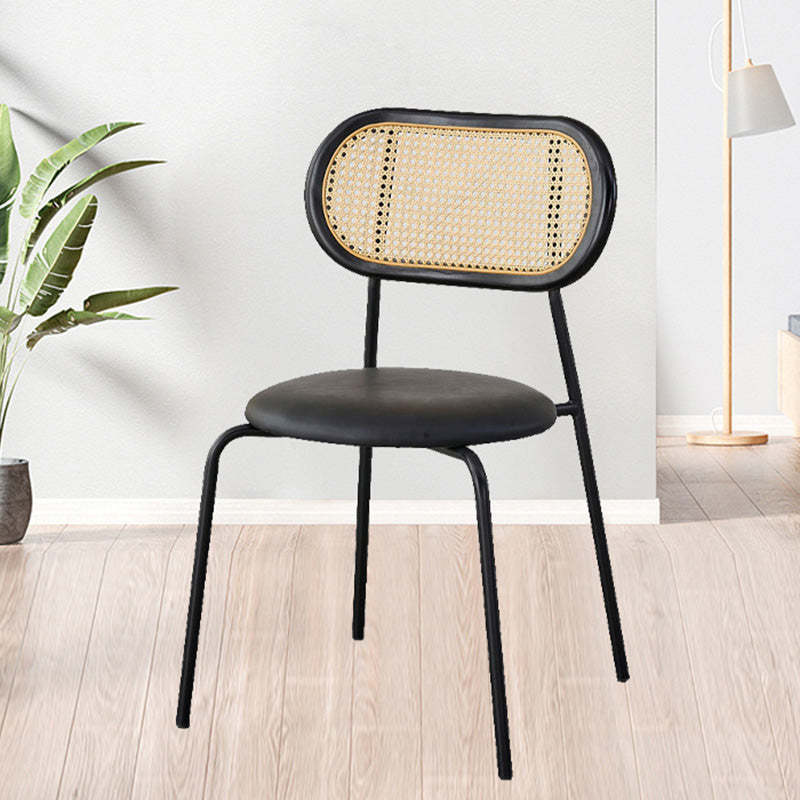 Vintage Rattan Arc Dining Chair