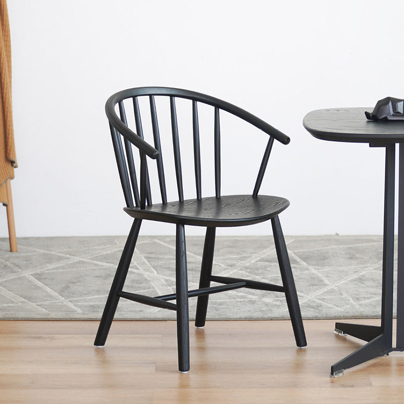 Minimalist Round Ash Wood Dining Chair