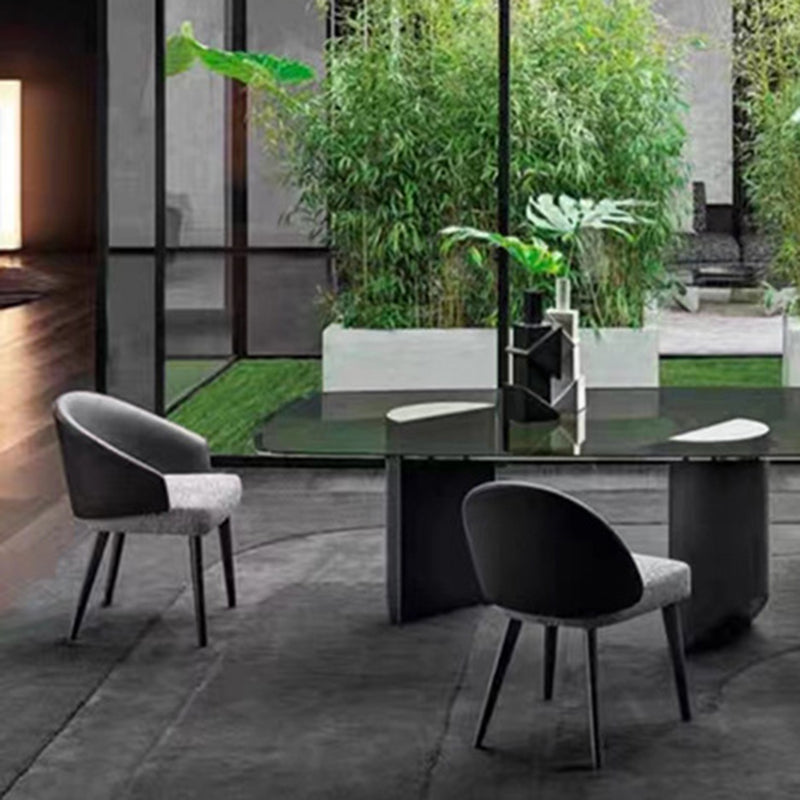 Modern Luxury Ring Back Leather Ash Dining Chair