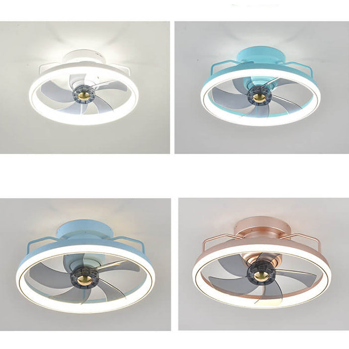 Minimalist Ring Shade Mount Ceiling Fan Light