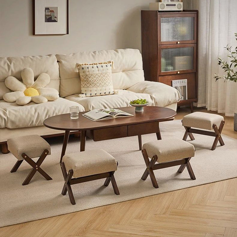 Traditional rectangular wood fabric wood accent chairs, Lighom