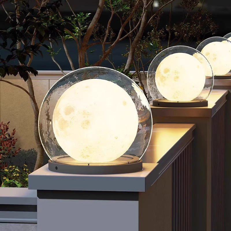 Creative pmma moon landscape lighting in steel — 11.81" W x 10.83" H / 220V-240V (UK/AU