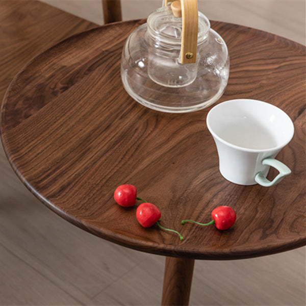 Vintage Walnut Wood End Table