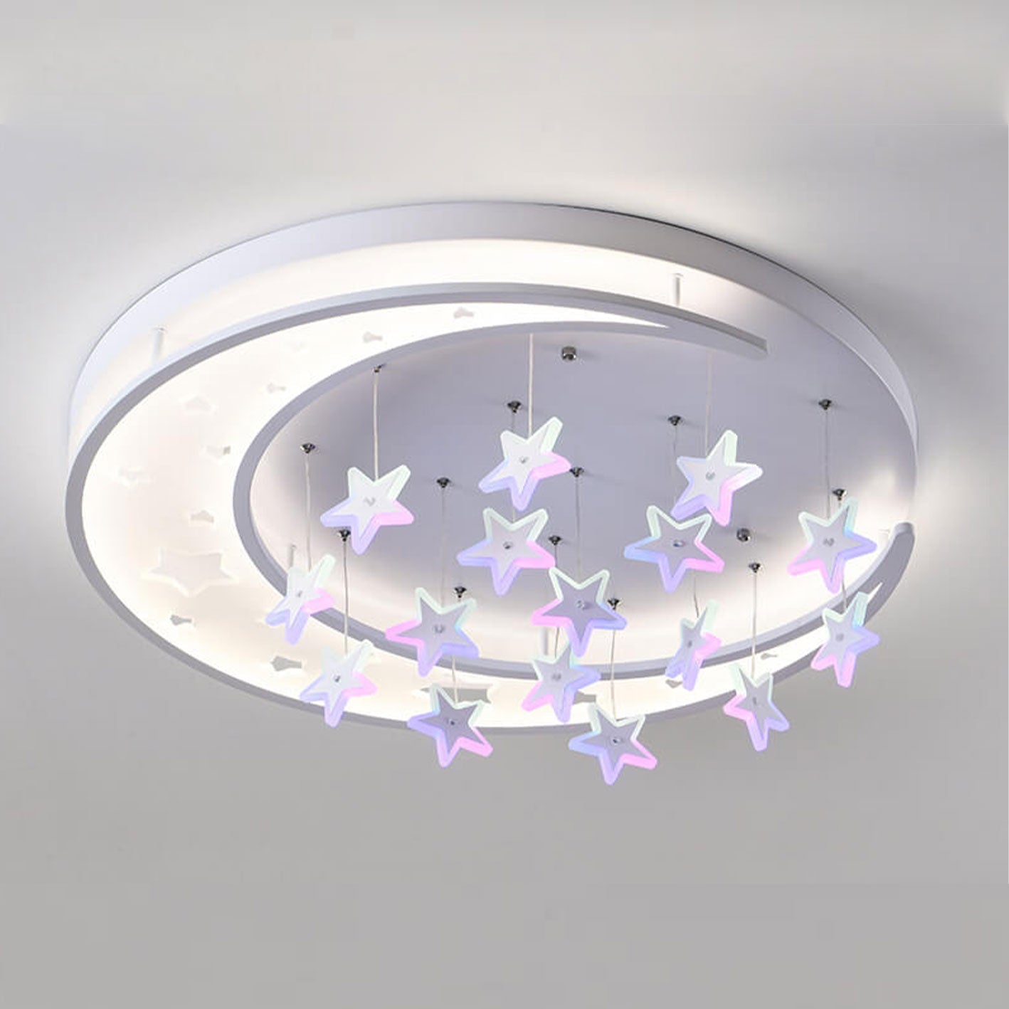 Modern Hanging Star Round LED Flush Mount Light
