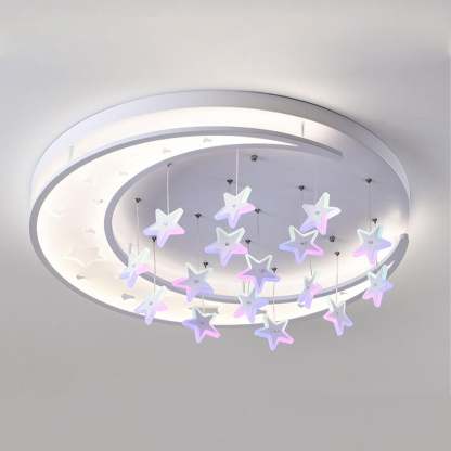 Modern Hanging Star Round LED Flush Mount Light