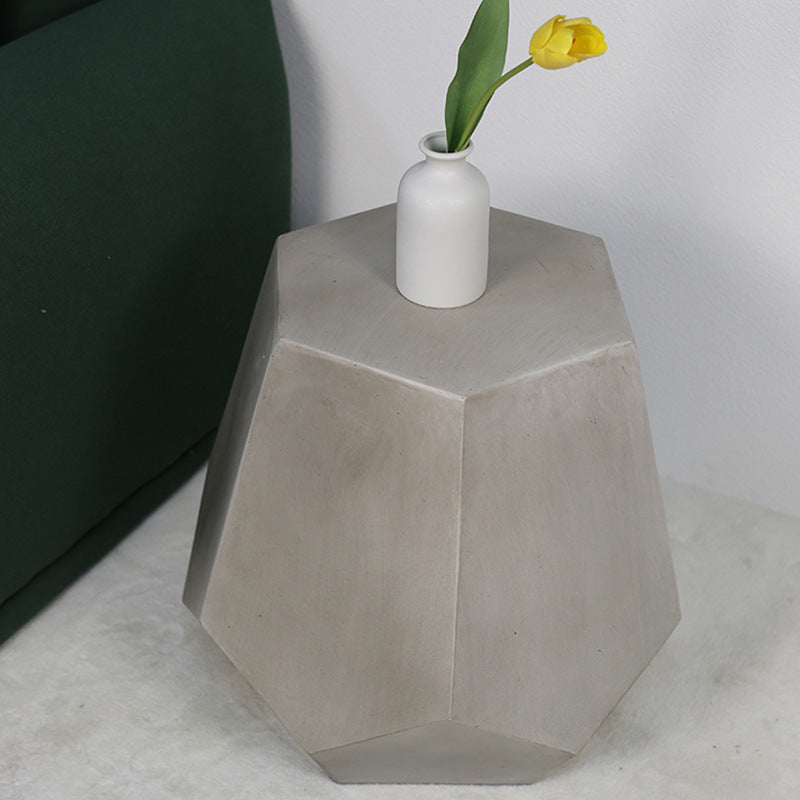 Magnesium hexagonal cement end & side tables for patio
