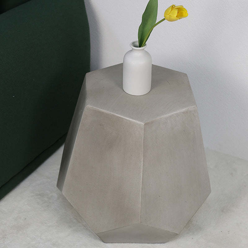 Industrial Hexagonal Magnesium Oxide End Table