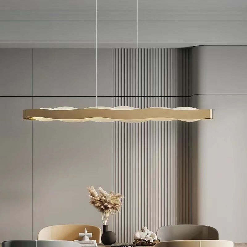 Minimalist Wave Acrylic Island Chandelier