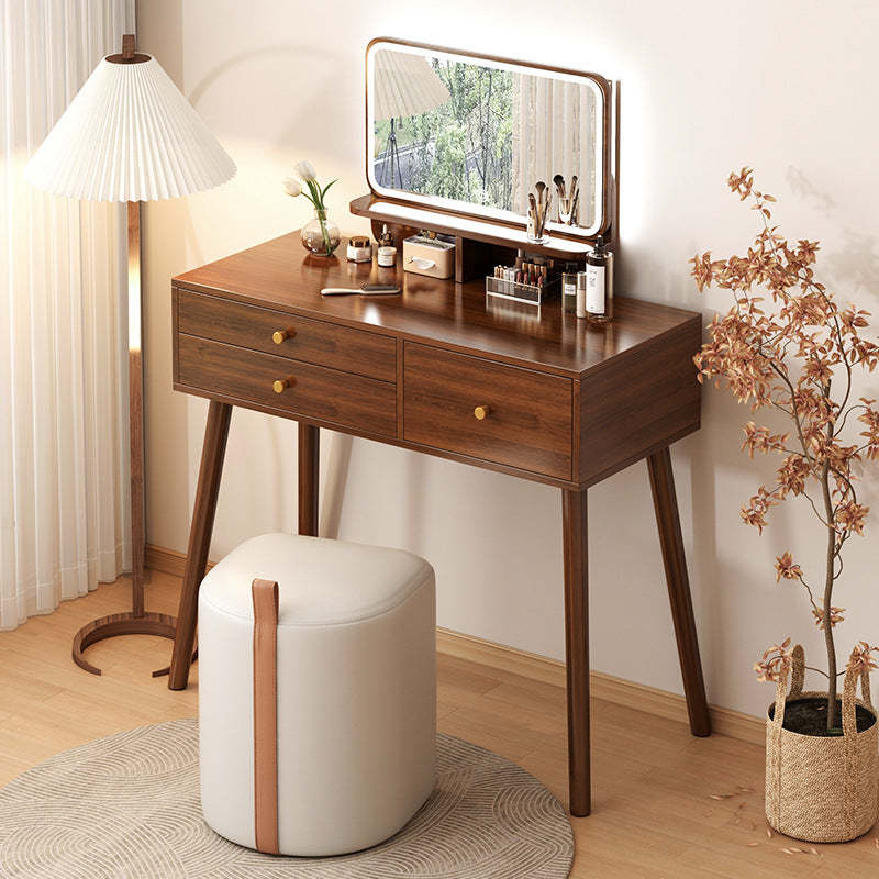 Nordic Leather Cylinder Vanity Stool